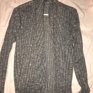grey cardigan